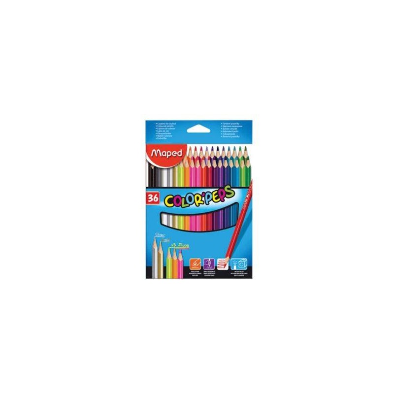 LAPIZ DE COLOR COLOR PEPS 36PZ-MAPED-LAPIZ D/COLOR ESCO.