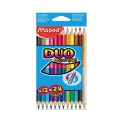 LAPIZ DE COLOR DUO COLOR PEPS 12PZ-MAPED-LAPIZ D/COLOR ESCO.