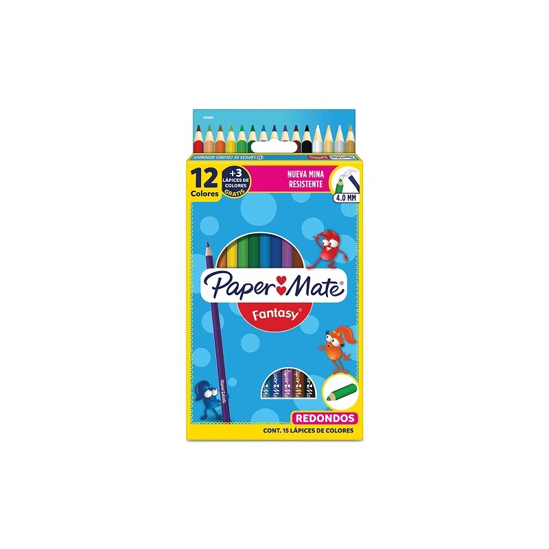 LAPIZ DE COLOR FANTASY 12PZS-PAPER MATE-LAPIZ D/COLOR ESCO.