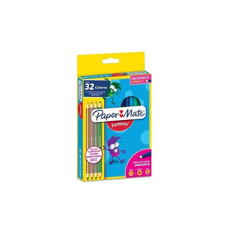 LAPIZ DE COLOR FANTASY 24PZ + 4DOBLES-PAPER MATE-LAPIZ D/COLOR ESCO.