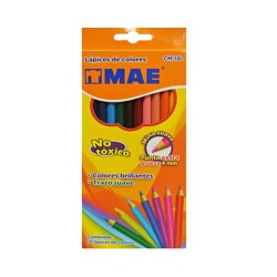 LAPIZ DE COLOR LARGO 12PZ-MAE-LAPIZ D/COLOR ESCO.