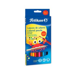 LAPIZ DE COLOR LARGO 12PZ-PELIKAN-LAPIZ D/COLOR ESCO.