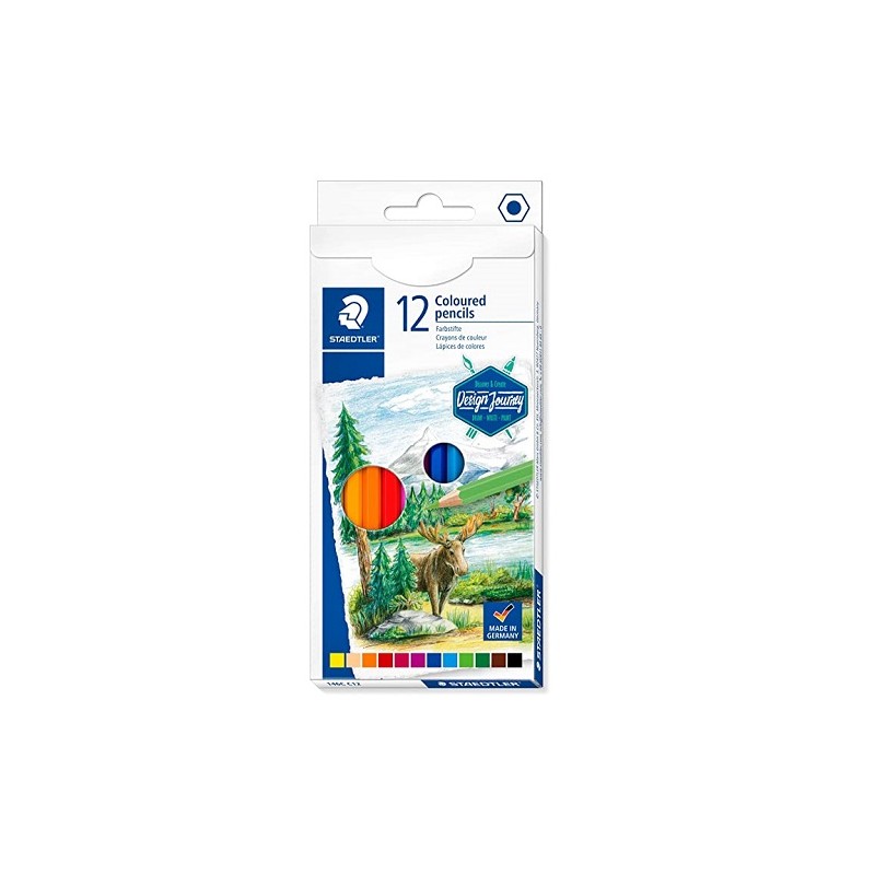 LAPIZ DE COLOR HEXAGONAL 12 PZ-STAEDTLER-LAPIZ D/COLOR ESCO.