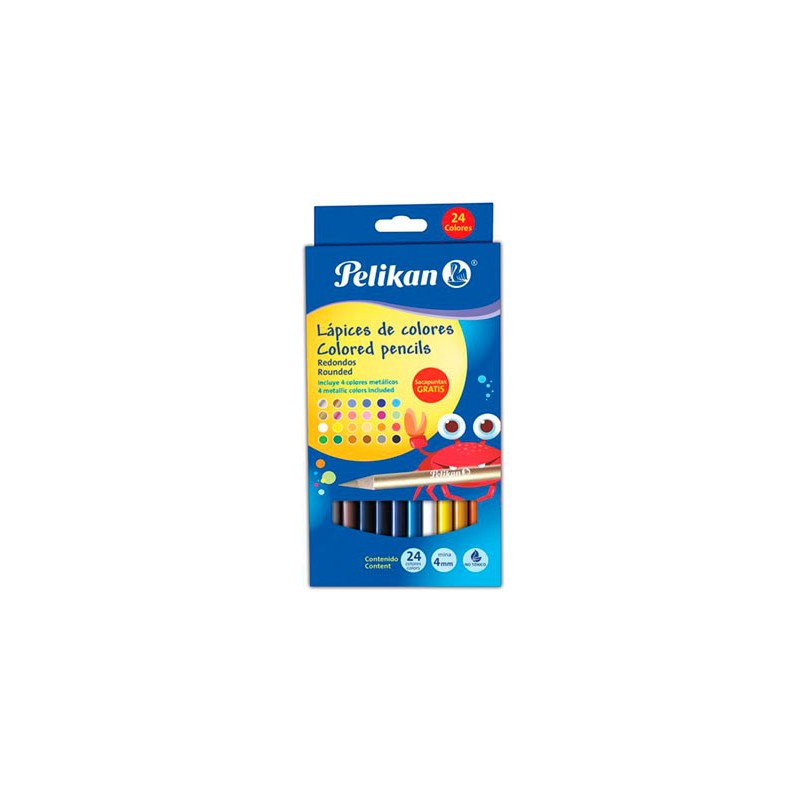 LAPIZ DE COLOR LARGO 24PZ-PELIKAN-LAPIZ D/COLOR ESCO.
