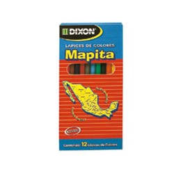 LAPIZ DE COLOR LARGO MAPITA 12PZ-DIXON-LAPIZ D/COLOR ESCO.