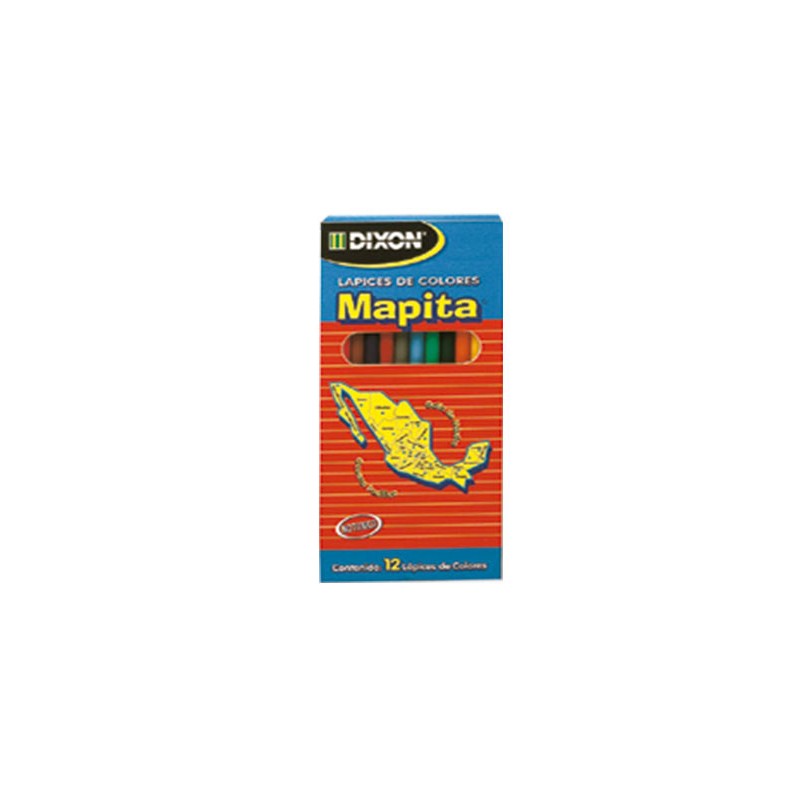 LAPIZ DE COLOR LARGO MAPITA 12PZ-DIXON-LAPIZ D/COLOR ESCO.