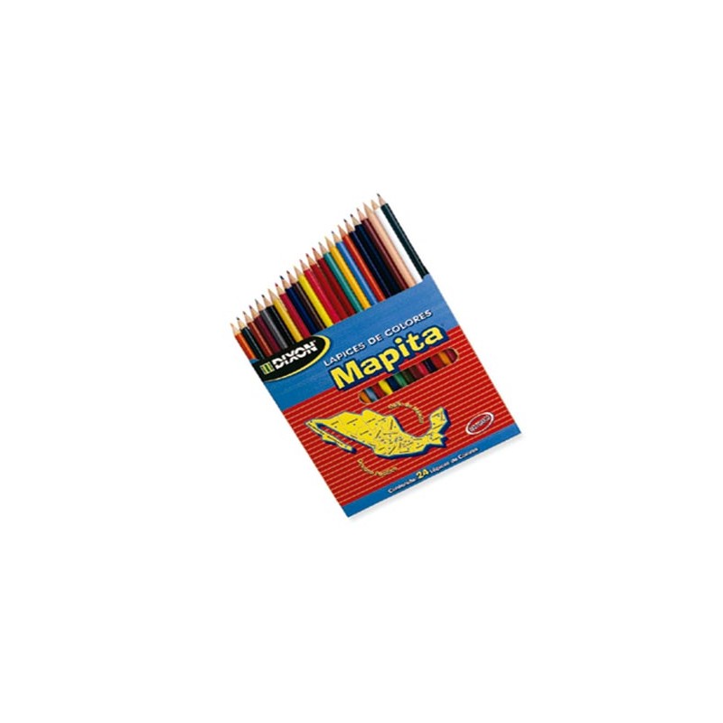 LAPIZ DE COLOR LARGO MAPITA 24PZ-DIXON-LAPIZ D/COLOR ESCO.
