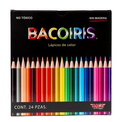 LAPIZ DE COLOR LARGOS  BACOIRIS 24PZ-BACO-LAPIZ D/COLOR ESCO.