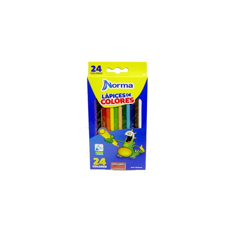 LAPIZ DE COLOR NORMA REDONDO  24PZ-NORMA-LAPIZ D/COLOR ESCO.