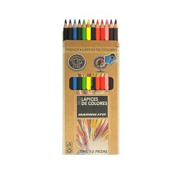 LAPIZ DE COLOR PREMIUM 12 PZ-BARRILITO-LAPIZ D/COLOR ESCO.