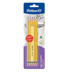 LAPIZ DE GRAFITO #2 HB HEXA GONAL 5PZ-PELIKAN-LAPIZ