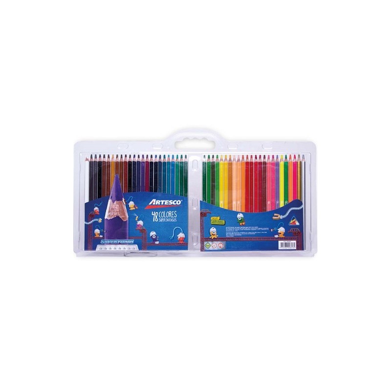 LAPIZ DE COLOR TRIANGULAR 4MM 48PZ-ARTESCO-LAPIZ D/COLOR ESCO.