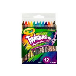 LAPIZ DE COLOR TWISTEABLES 12PZ-CRAYOLA-LAPIZ D/COLOR ESCO.