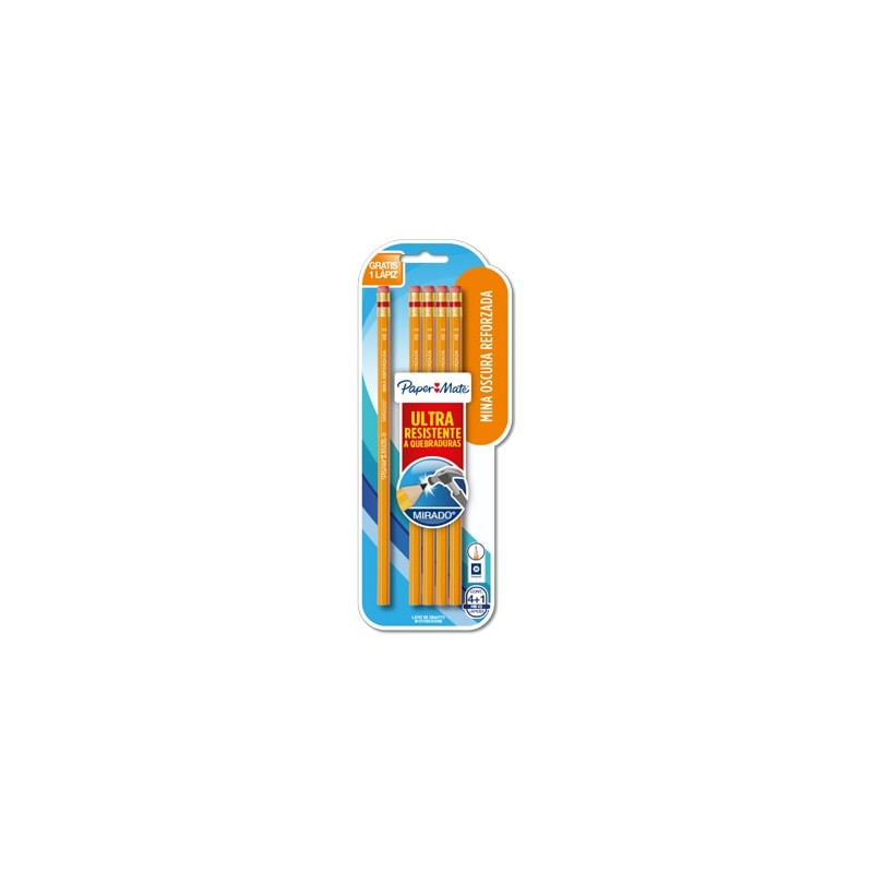 LAPIZ GRAFITO HEXAGONAL #2 MIRADO 4PZ-PAPER MATE-LAPIZ