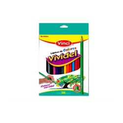 LAPIZ DE COLOR VIVIDEL 36 PZ-VINCI-LAPIZ D/COLOR ESCO.