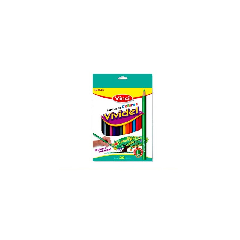 LAPIZ DE COLOR VIVIDEL 36 PZ-VINCI-LAPIZ D/COLOR ESCO.