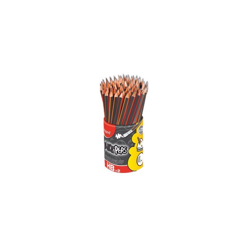 LAPIZ DE GRAFITO #2 BLACK PEPS TRIANGULAR 72PZ-MAPED-LAPIZ