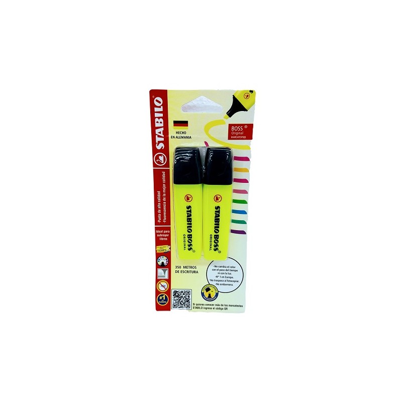MARCADOR FLUORESCENTE BOSS 2PZ-BOSS-RESALTADOR