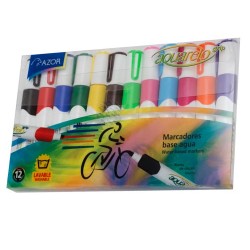 MARCADOR GRIP 12PZ-AQUARELO-MARCADORES