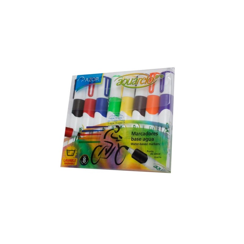 MARCADOR GRIP LAVABLE 8PZ-AQUARELO-MARCADORES