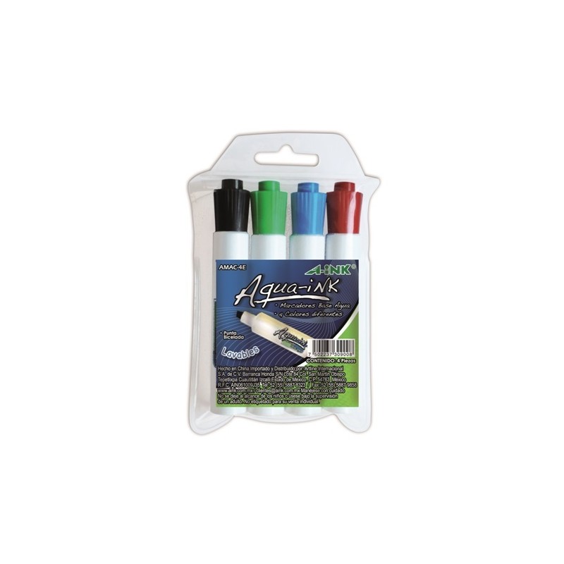 MARCADOR LAVABLE SURT 4PZ-AINK-MARCADORES