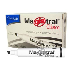MARCADOR PARA PIZARRON CLASICO 12PZ-MAGISTRAL-MARCADORES