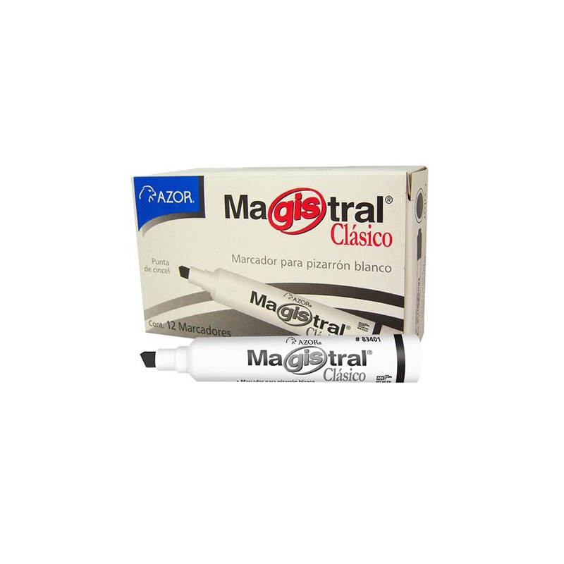 MARCADOR PARA PIZARRON CLASICO 12PZ-MAGISTRAL-MARCADORES