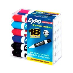 MARCADOR PARA PIZARRON EXPO SURTIDO 18PZ-SHARPIE-MARCADORES