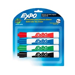 MARCADOR PARA PIZARRON EXPO SURTIDO 4PZ-EXPO-MARCADORES
