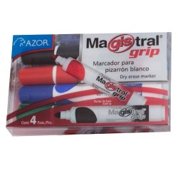 MARCADOR PARA PIZARRON GRIP 4PZ-MAGISTRAL-MARCADORES