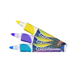 MARCADOR PARA VIDRIO JR 3PZ-AQUARELO-MARCADORES