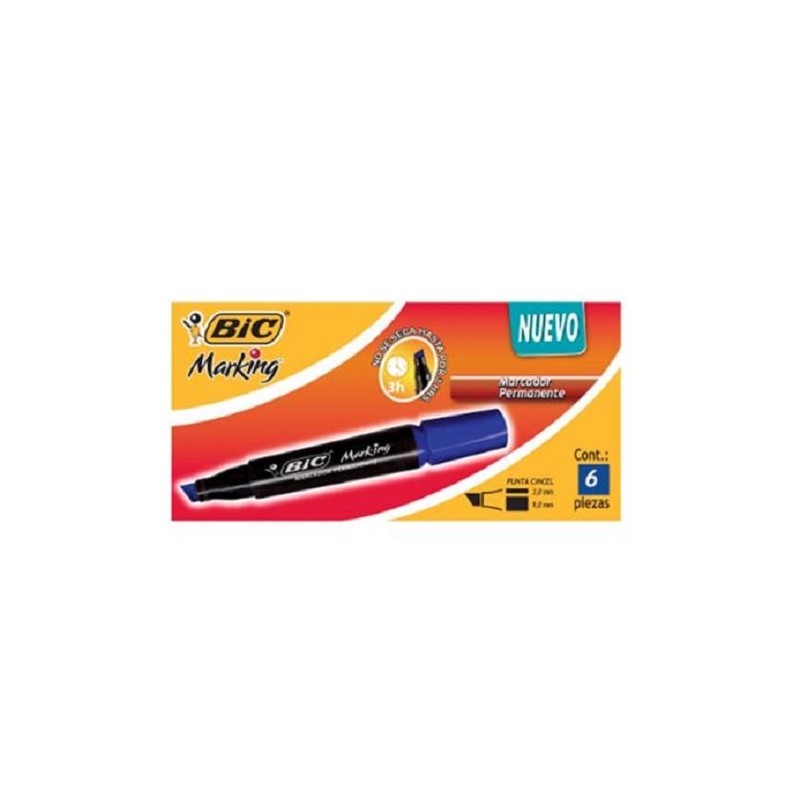 MARCADOR PERMANENTE MARKING MANAUS 6PZ-BIC-MARCADORES
