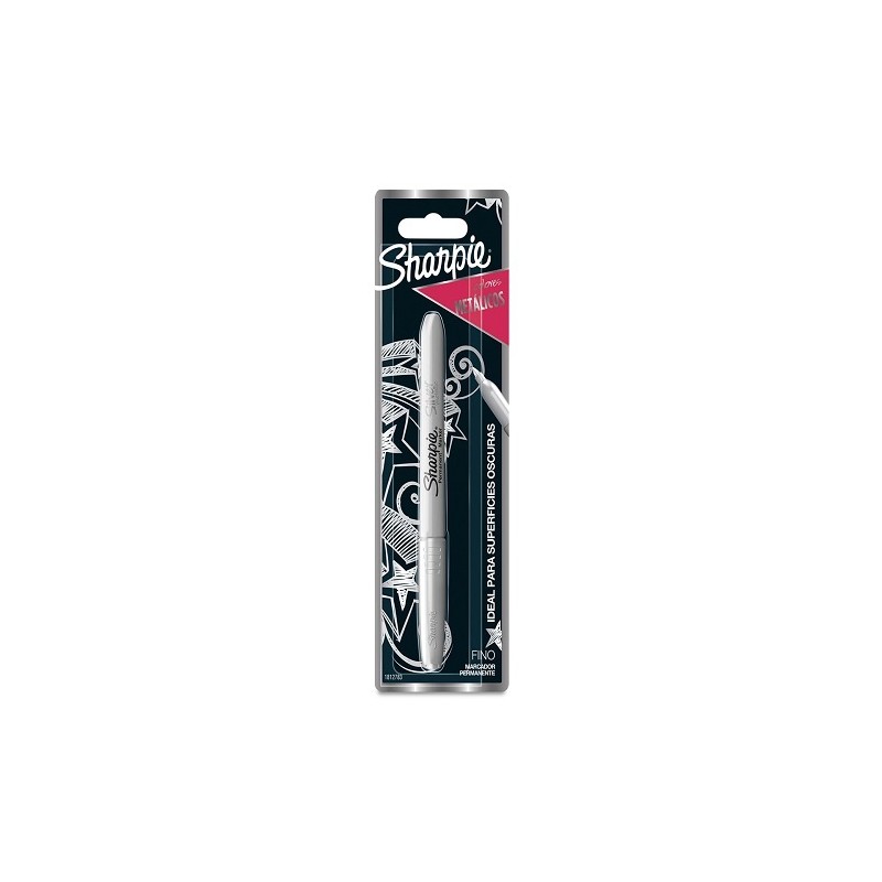 MARCADOR PERMANENTE MET SHARPIE PLATA-SHARPIE-MARCADORES