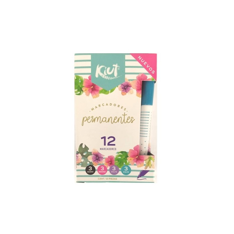 MARCADOR PUNTO FINO 12PZ-KIUT-MARCADORES