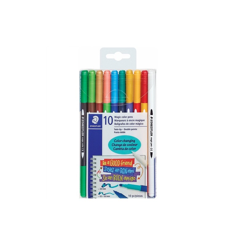 MARCADORES DOBLE PUNTA 10 PZAS-STAEDTLER-ROTULADOR
