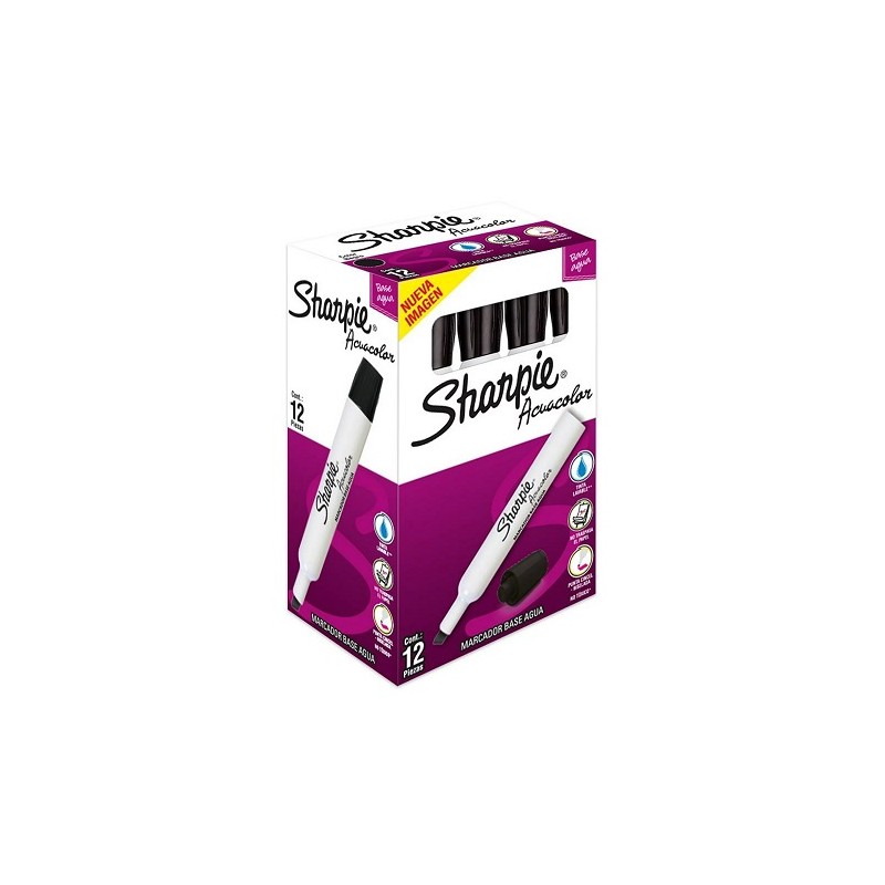 MARCADOR ACUACOLOR 12PZ-SHARPIE-PLUMIN/PLUMONES