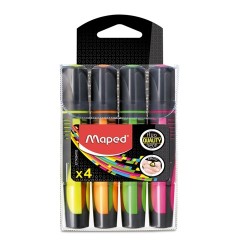 MARCATEXTOS FLUO PEPS 4 PZS-MAPED-RESALTADOR