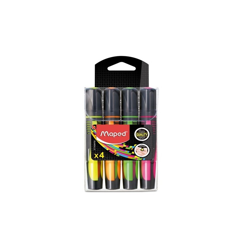 MARCATEXTOS FLUO PEPS 4 PZS-MAPED-RESALTADOR