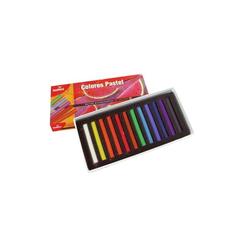 BARRA PASTEL GRANDE SURTIDO 12PZ-STAFFORD-GIS PASTEL