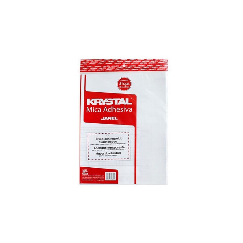 MICA ADHESIVA 25X33CM 5PZ-JANEL-MICA ADHERIBLE