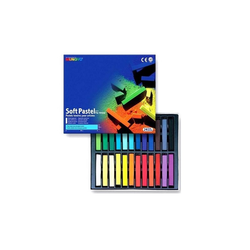 BARRA PASTEL SUAVES GRANDE 24PZ-MUNGYO-GIS PASTEL