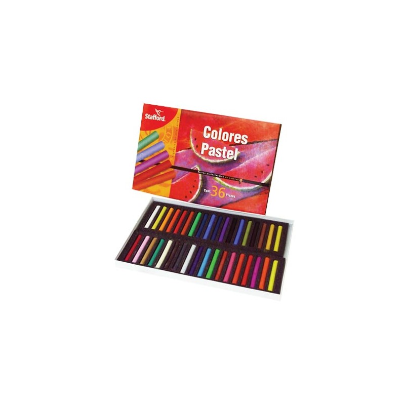 BARRA PASTEL SURTIDO GRANDE 36PZ-STAFFORD-GIS PASTEL