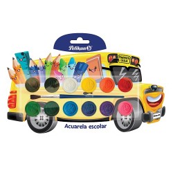 ACUARELA ESCOLAR BLISTER 12 PASTILLAS -PELIKAN-ACUARELA