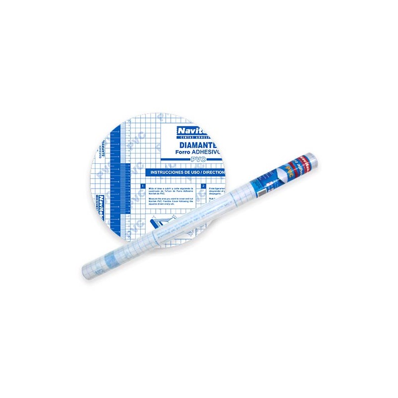 PLASTICO ADHESIVO PVC DIAMANTE 45CMX10M-NAVITEK-MICA ADHERIBLE