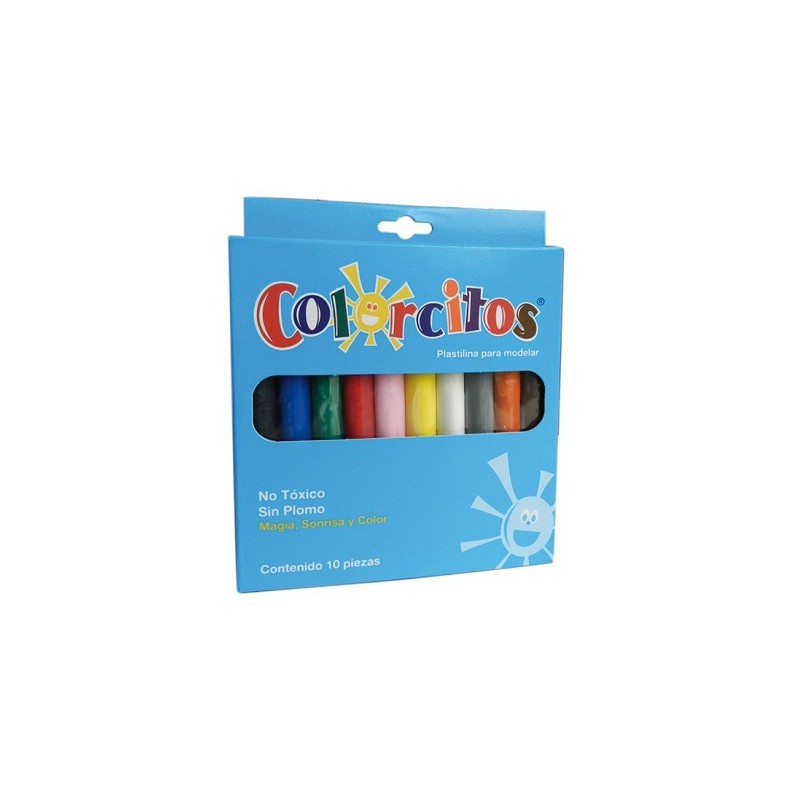PLASTILINA EN BARRA 10PZ-COLORCITOS-MASA/PLASTILINA