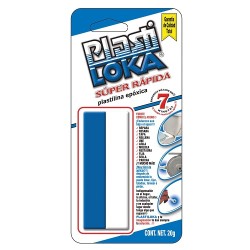 PLASTILOKA EPOXICA  AZUL 20GR-PLASTI LOKA-PEGAMENTO