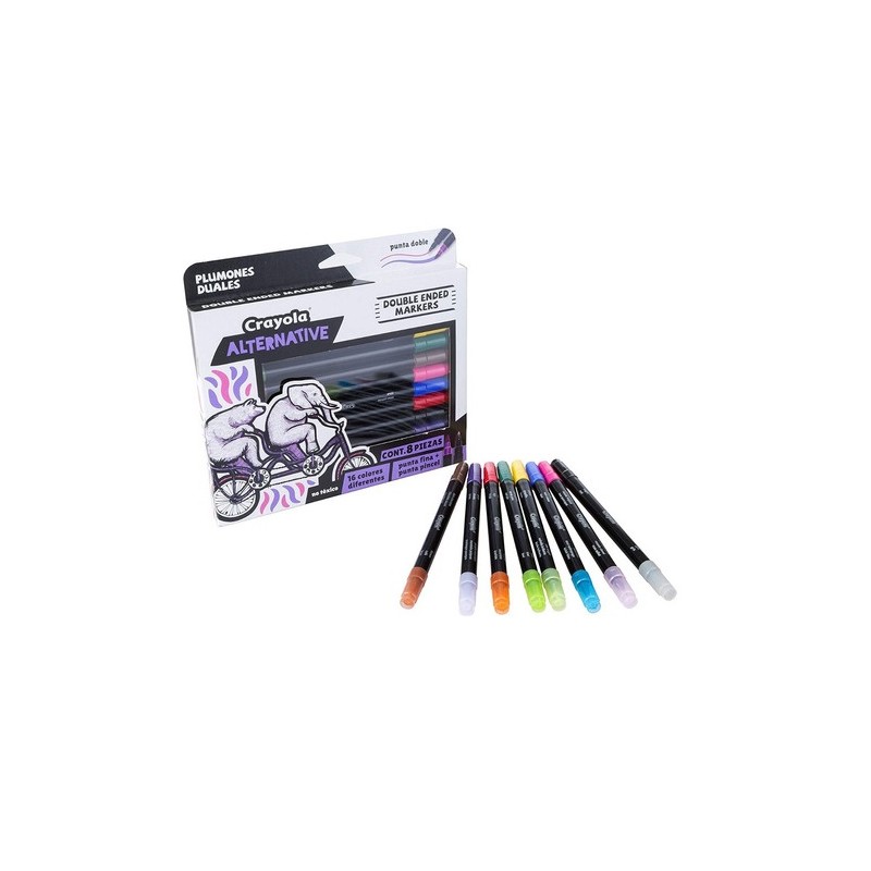 PLUMON DUALES ALTERNATIVE 8PZS-CRAYOLA-PLUMIN/PLUMONES