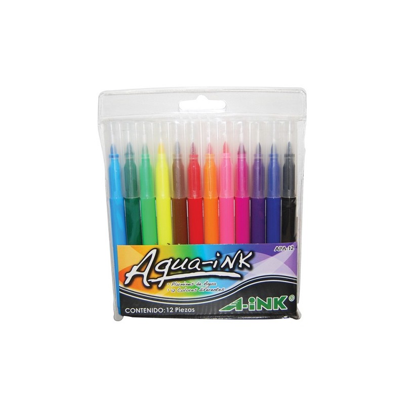 PLUMON AQUA INK SURT 12PZ-AINK-PLUMIN/PLUMONES