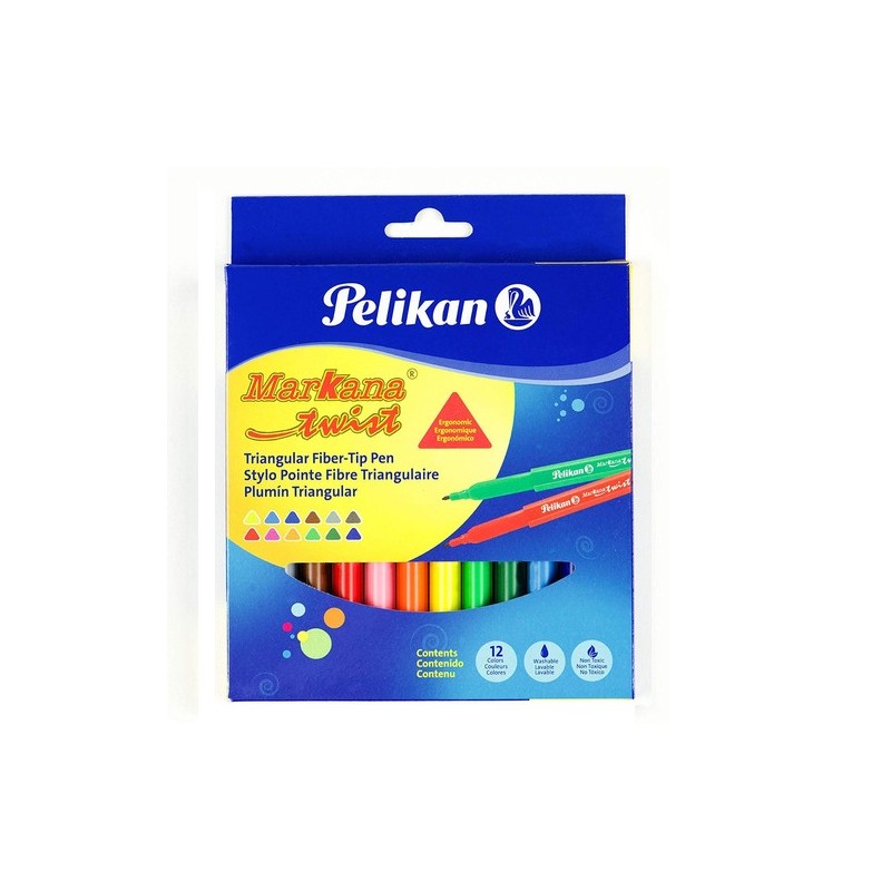 PLUMON MARKANA TWIST TRIANGULAR 12PZ-PELIKAN-PLUMIN/PLUMONES