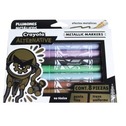 PLUMON METALICOS ALTERNATIVE 8PZS-CRAYOLA-PLUMIN/PLUMONES